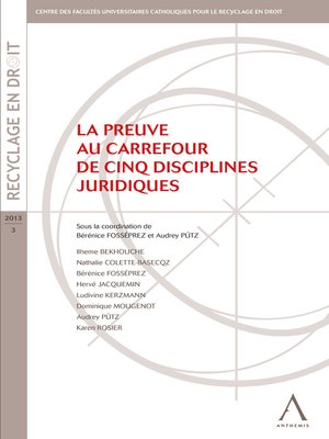 cover image of La preuve au carrefour de cinq disciplines juridiques